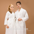 Cheap White high quality SPA use poly/cotton waffle kimono bathrobe